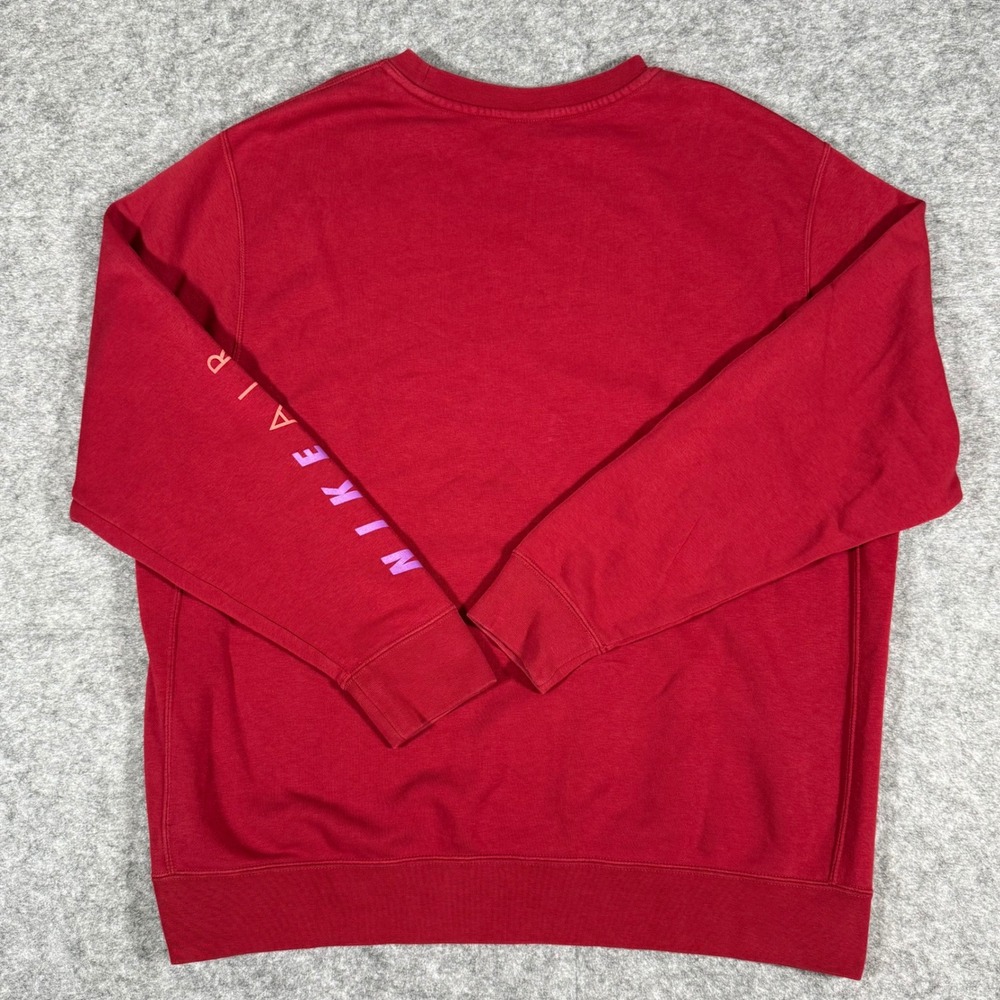 Nike Air Crewneck Sweatshirt Pullover Long Sleeve Mens XL Burgundy Red - Picture 11 of 11